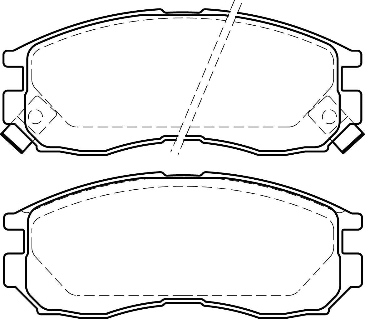 HMOE HD437 brake pad reference drawing from HMOE fitment sheet