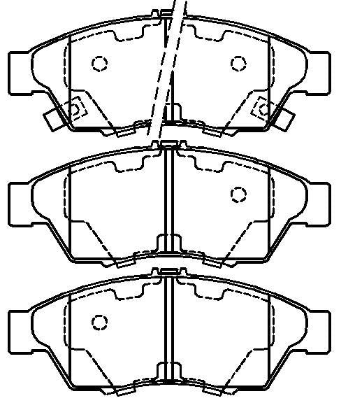 HMOE HD439 brake pad reference drawing from HMOE fitment sheet