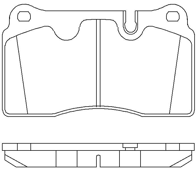 HMOE HD440 brake pad reference drawing from HMOE fitment sheet