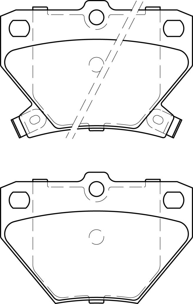HMOE HD444 brake pad reference drawing from HMOE fitment sheet