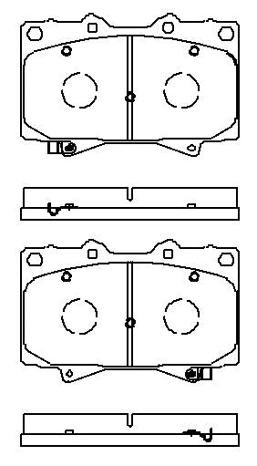 HMOE HD452 brake pad reference drawing from HMOE fitment sheet