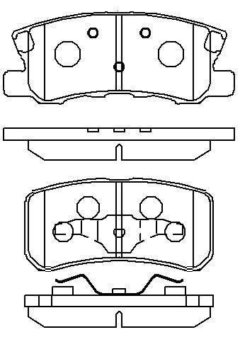 HMOE HD454 brake pad reference drawing from HMOE fitment sheet
