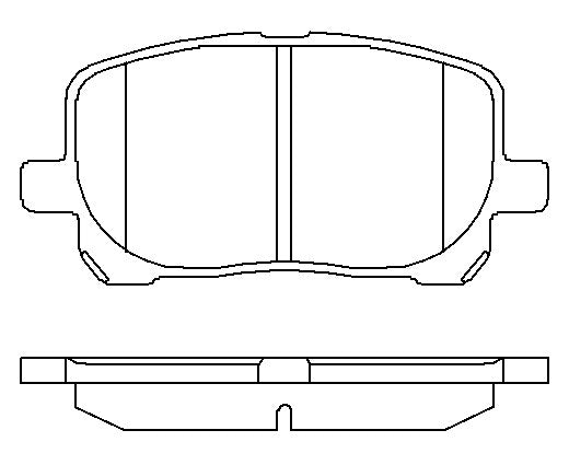 HMOE HD455 brake pad reference drawing from HMOE fitment sheet