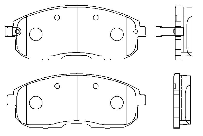 HMOE HD456 brake pad reference drawing from HMOE fitment sheet