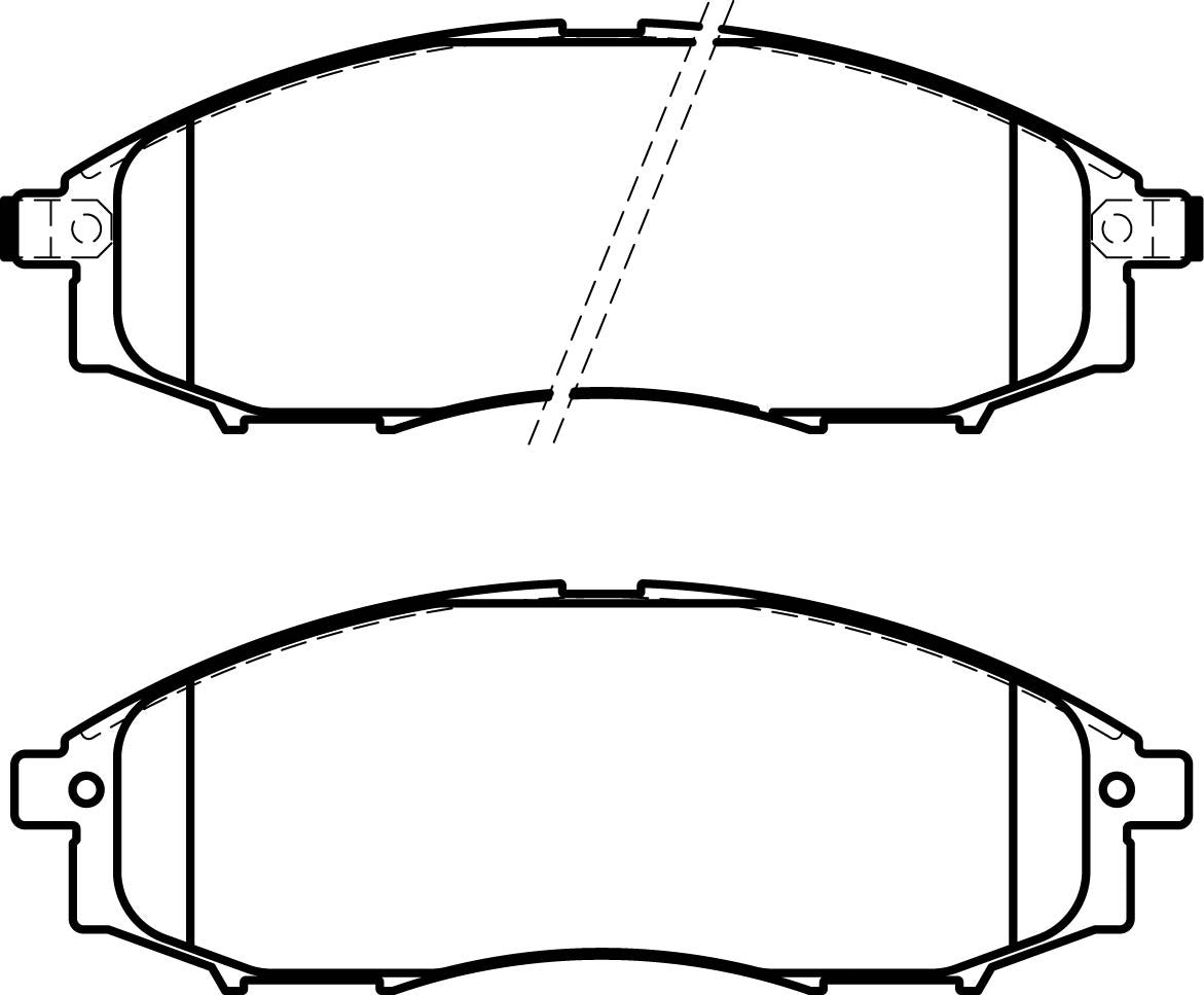HMOE HD457 brake pad reference drawing from HMOE fitment sheet
