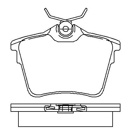 HMOE HD464 brake pad reference drawing from HMOE fitment sheet