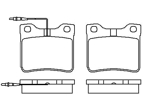 HMOE HD468 brake pad reference drawing from HMOE fitment sheet