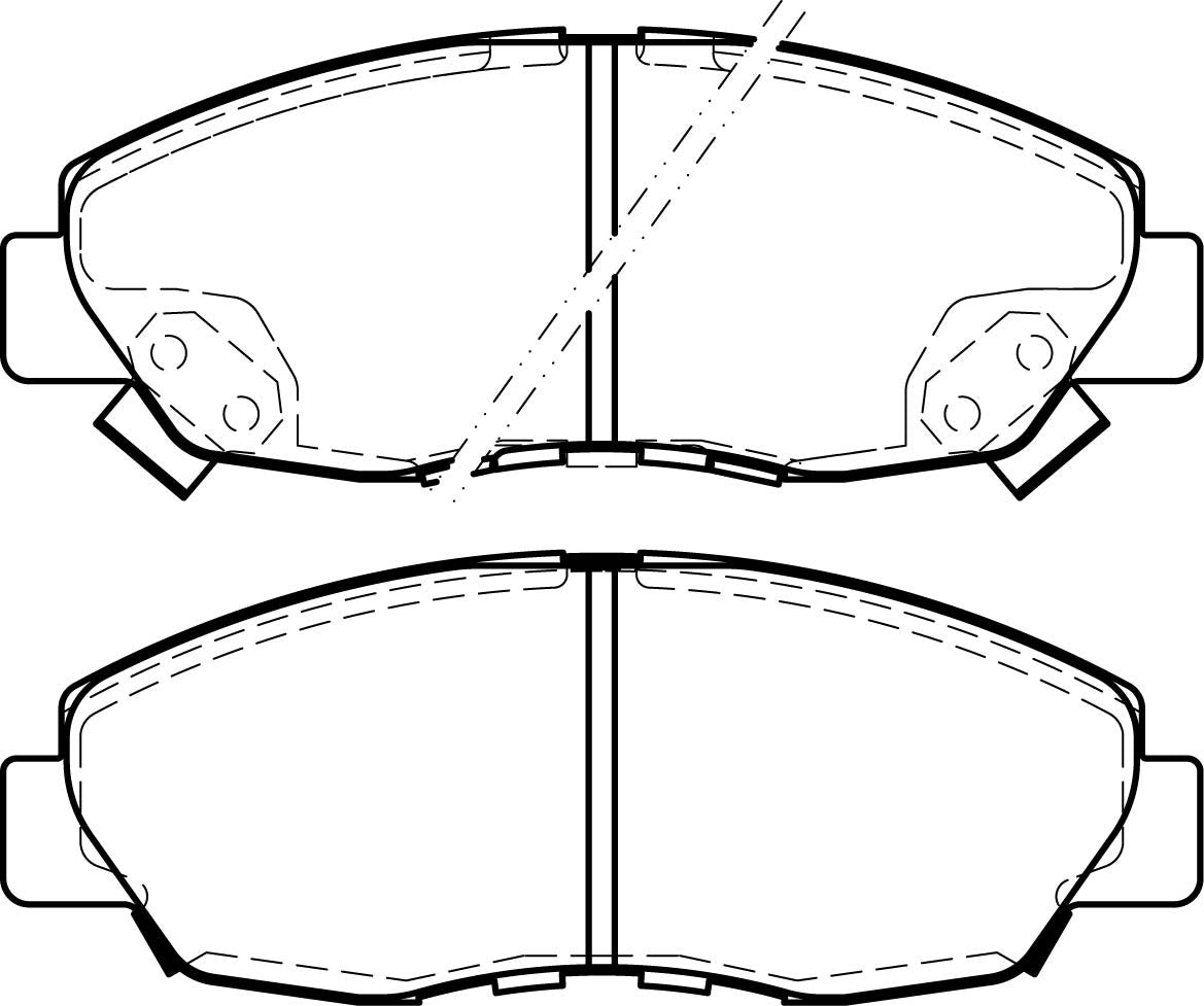 HMOE HD469 brake pad reference drawing from HMOE fitment sheet