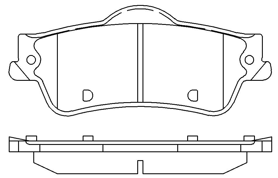 HMOE HD471 brake pad reference drawing from HMOE fitment sheet