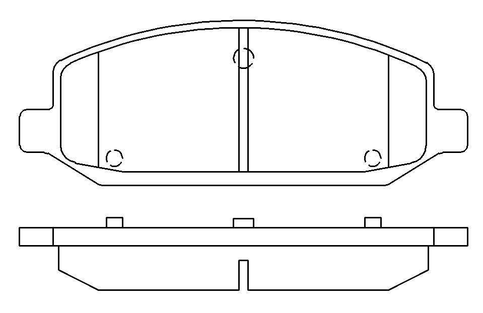 HMOE HD472 brake pad reference drawing from HMOE fitment sheet