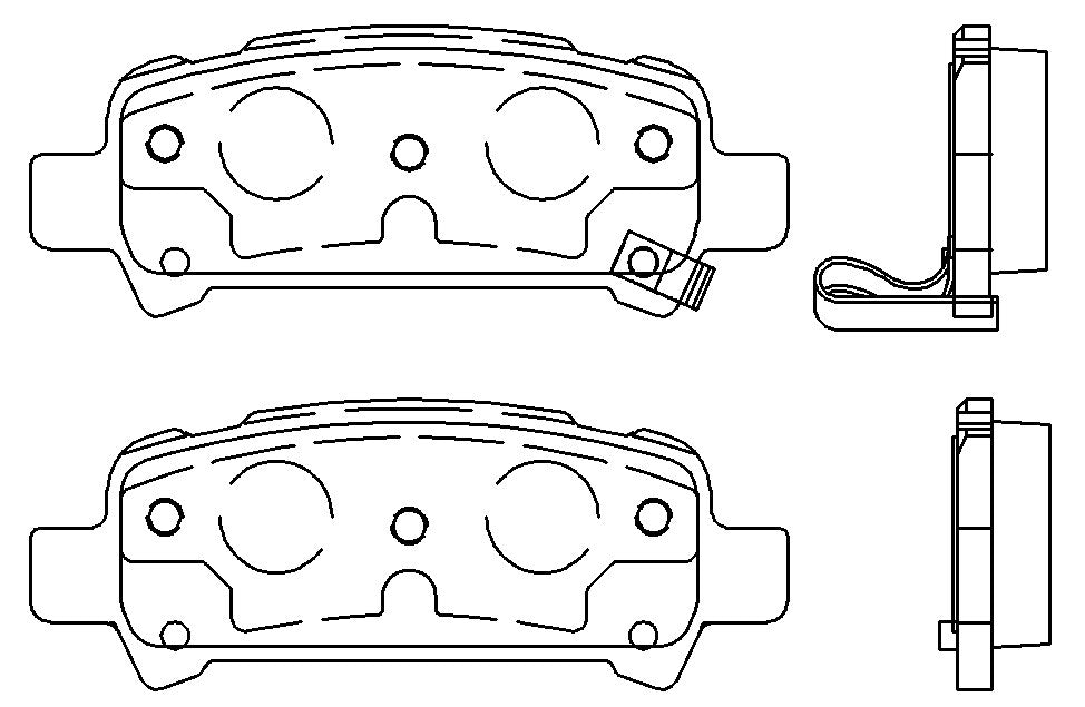 HMOE HD483 brake pad reference drawing from HMOE fitment sheet