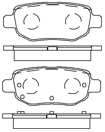 HMOE HD485 brake pad reference drawing from HMOE fitment sheet