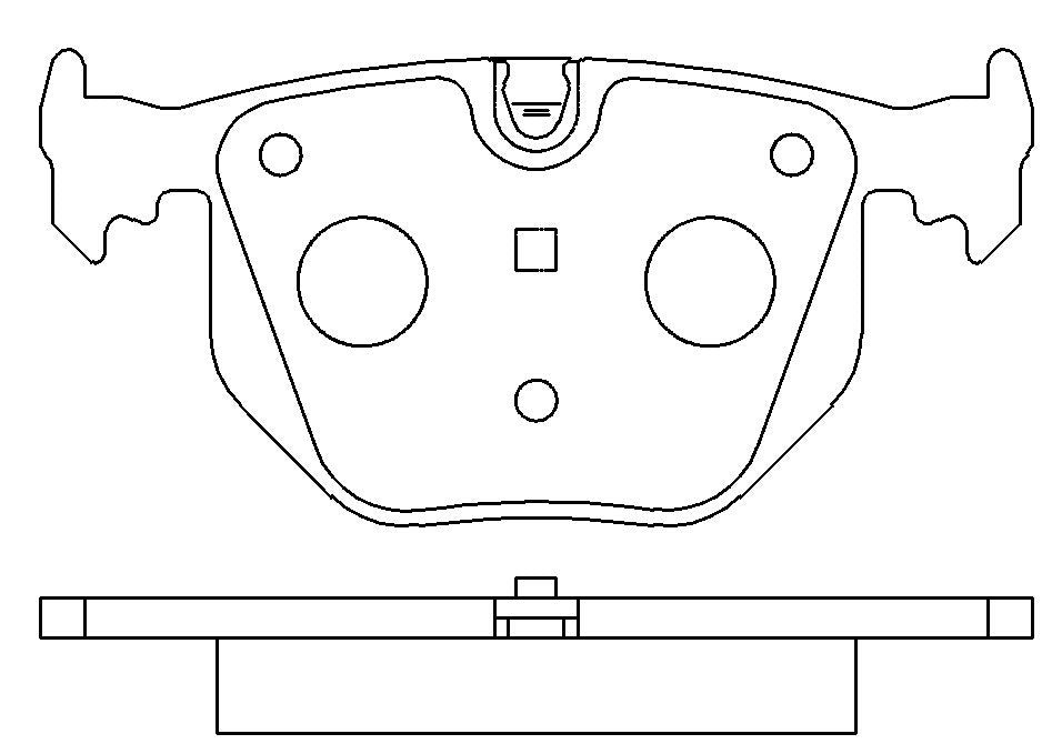 HMOE HD491 brake pad reference drawing from HMOE fitment sheet