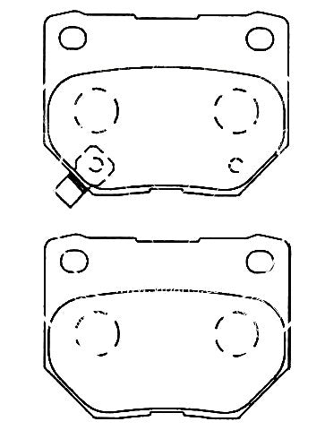 HMOE HD5001 brake pad reference drawing from HMOE fitment sheet