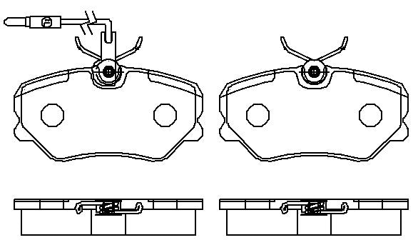 HMOE HD5002 brake pad reference drawing from HMOE fitment sheet