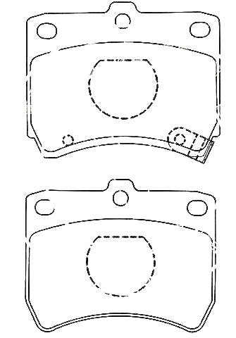 HMOE HD5003 brake pad reference drawing from HMOE fitment sheet