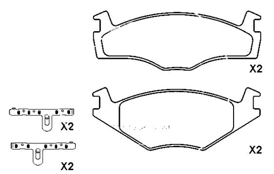 HMOE HD5012 brake pad reference drawing from HMOE fitment sheet