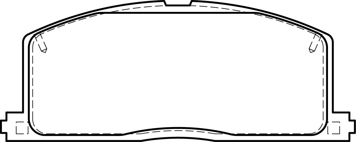 HMOE HD5015 brake pad reference drawing from HMOE fitment sheet