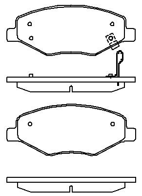 HMOE HD5022 brake pad reference drawing from HMOE fitment sheet