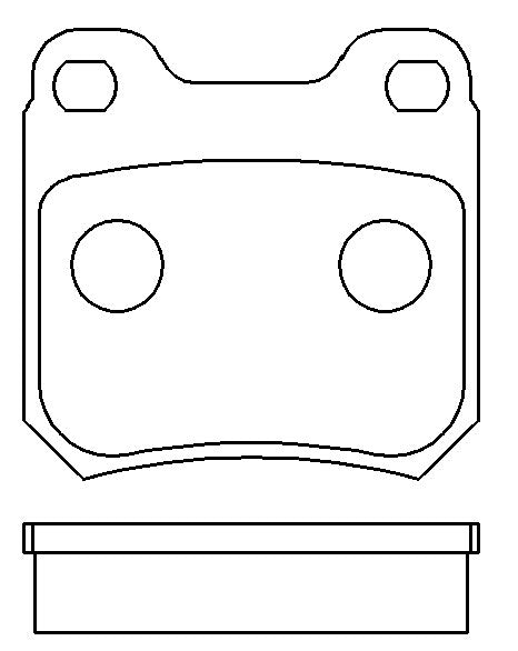 HMOE HD5024 brake pad reference drawing from HMOE fitment sheet