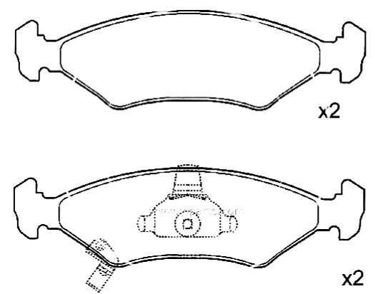 HMOE HD5030 brake pad reference drawing from HMOE fitment sheet