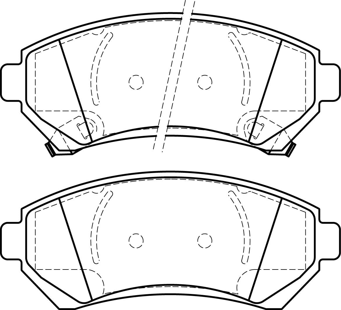 HMOE HD506 brake pad reference drawing from HMOE fitment sheet