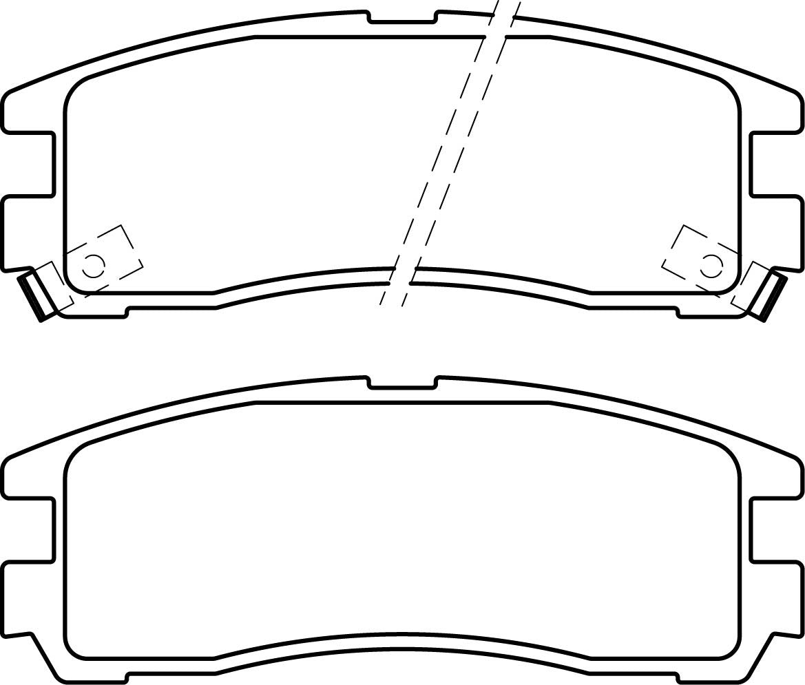 HMOE HD507 brake pad reference drawing from HMOE fitment sheet