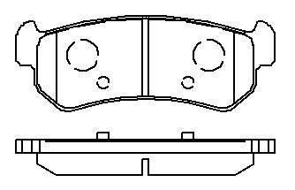 HMOE HD509 brake pad reference drawing from HMOE fitment sheet