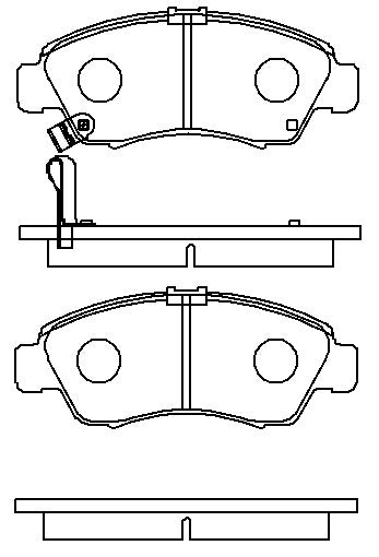 HMOE HD530 brake pad reference drawing from HMOE fitment sheet
