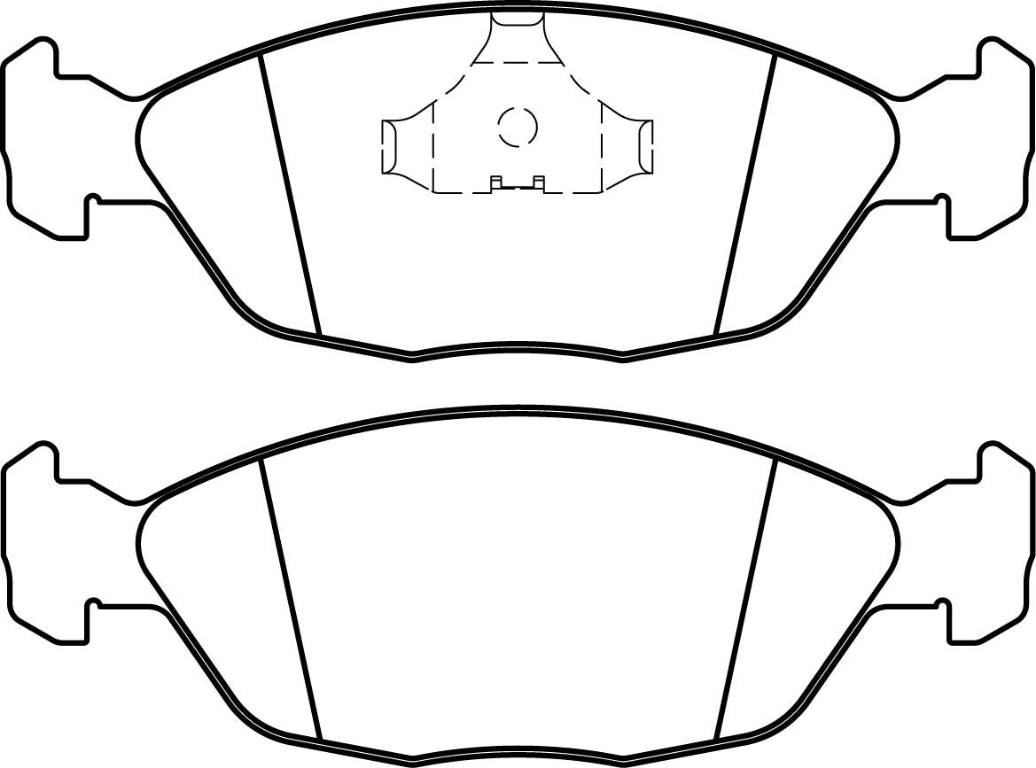 HMOE HD58 brake pad reference drawing from HMOE fitment sheet