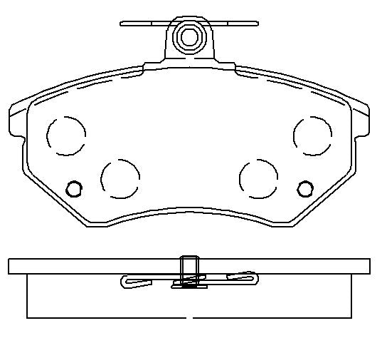 HMOE HD59 brake pad reference drawing from HMOE fitment sheet