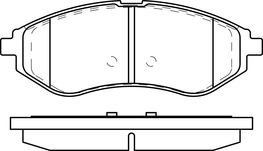HMOE HD716/HD5031 brake pad reference drawing from HMOE fitment sheet
