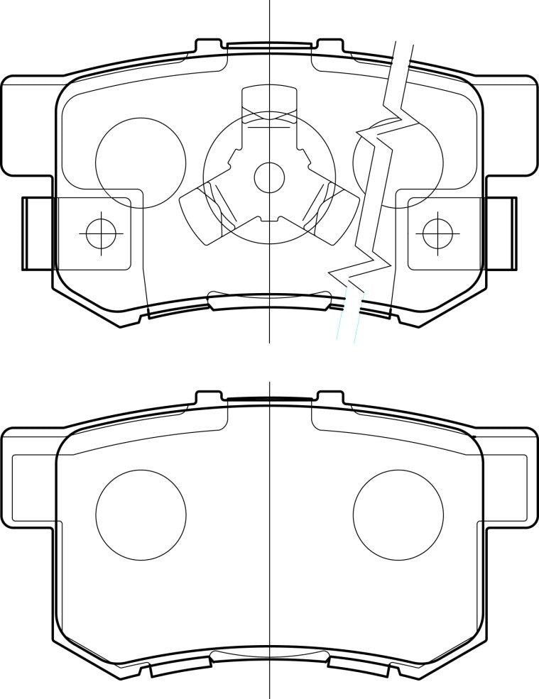 HMOE HD740 brake pad reference drawing from HMOE fitment sheet