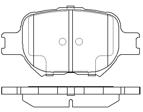 HMOE HD823 brake pad reference drawing from HMOE fitment sheet