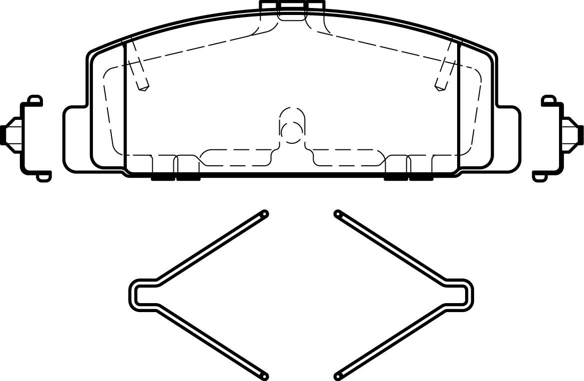 HMOE HD852 brake pad reference drawing from HMOE fitment sheet