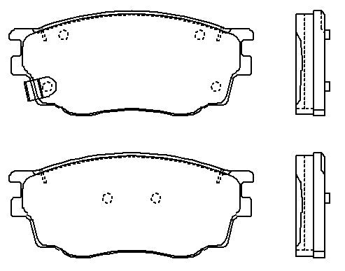 HMOE HD853 brake pad reference drawing from HMOE fitment sheet
