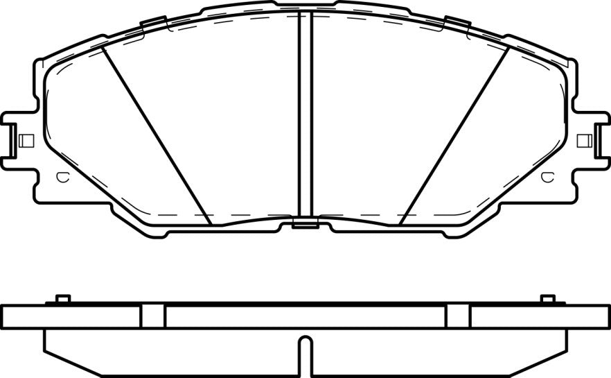 HMOE HD948 brake pad reference drawing from HMOE fitment sheet