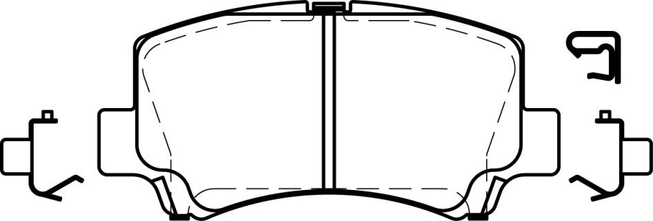 HMOE HD95 brake pad reference drawing from HMOE fitment sheet