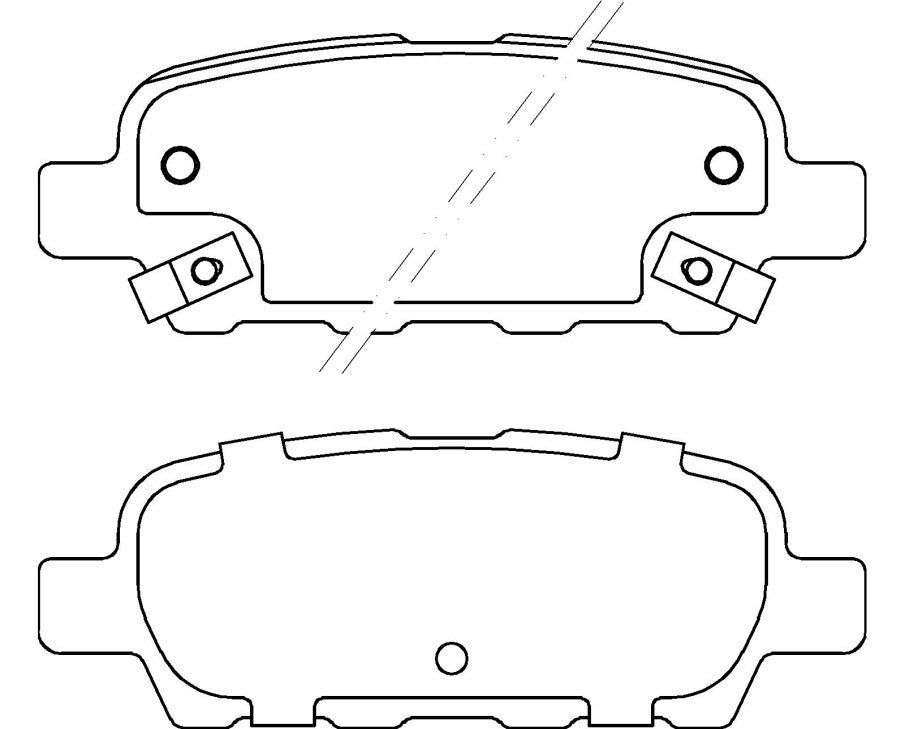 HMOE HD950 brake pad reference drawing from HMOE fitment sheet