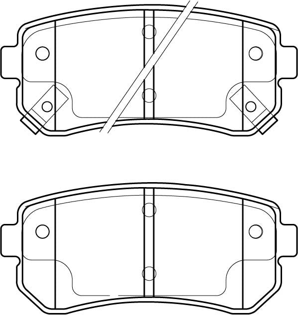 HMOE HD953 brake pad reference drawing from HMOE fitment sheet