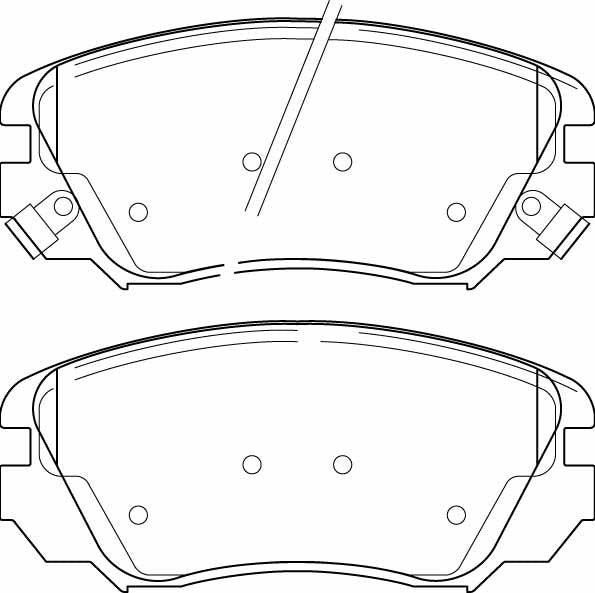 HMOE HD961 brake pad reference drawing from HMOE fitment sheet