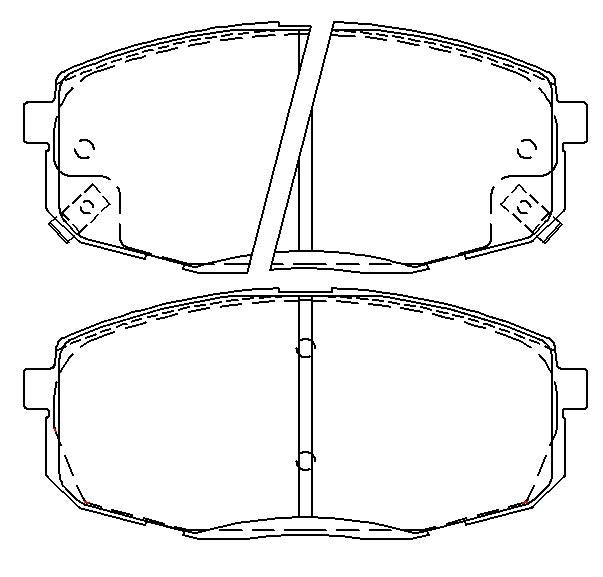 HMOE HD966 brake pad reference drawing from HMOE fitment sheet