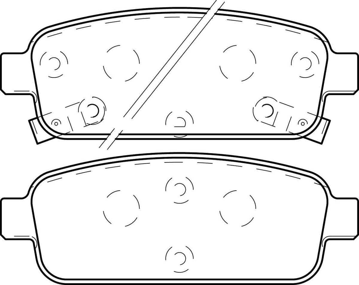 HMOE HD970 brake pad reference drawing from HMOE fitment sheet