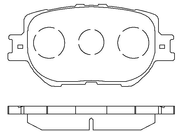 HMOE HD975 brake pad reference drawing from HMOE fitment sheet