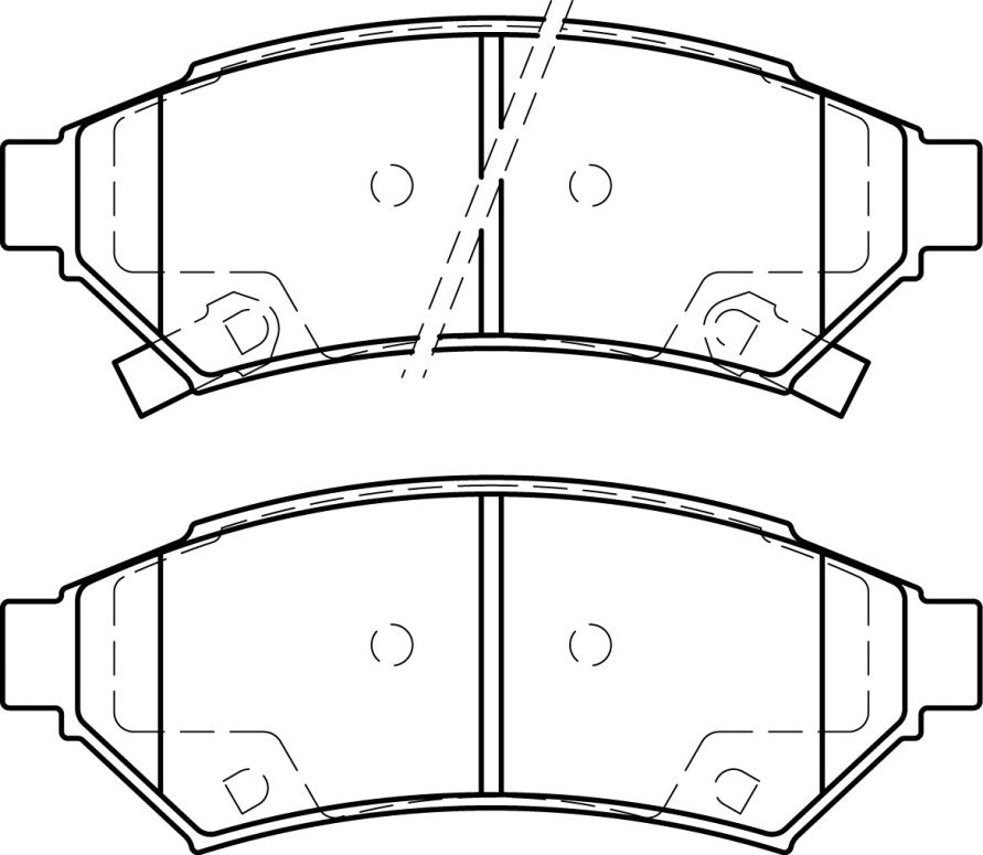 HMOE HD977 brake pad reference drawing from HMOE fitment sheet