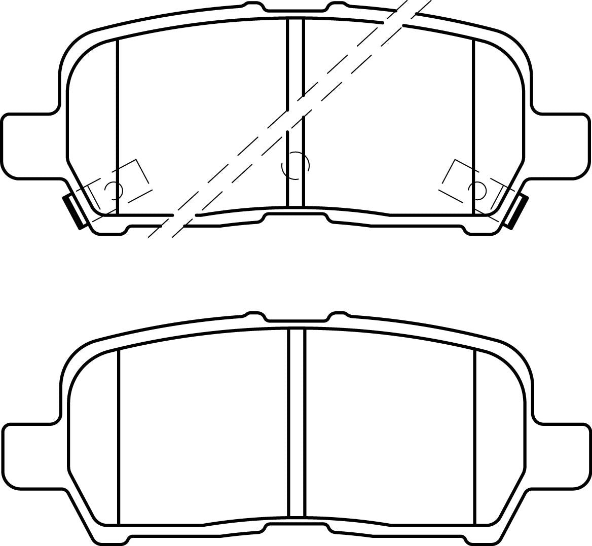 HMOE HD979 brake pad reference drawing from HMOE fitment sheet